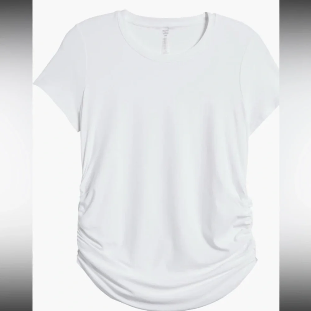 Beyond Yoga NEW One & Only Fetherweight maternity t shirt white - Picture 5 of 11